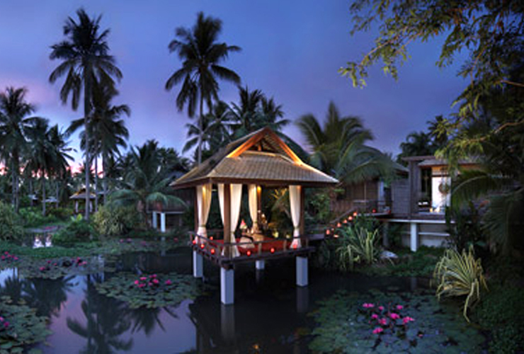 自然豊かなホテル敷地内。