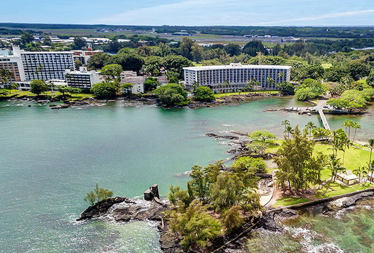 全室お部屋からヒロ湾が望む