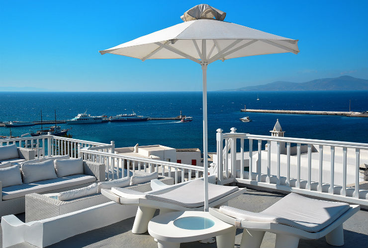 屋上のテラスからの風景。