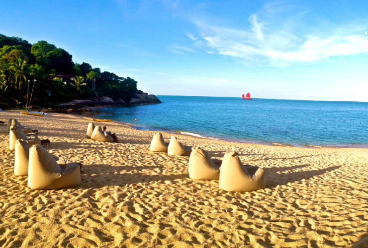 静かなプライベートビーチ。