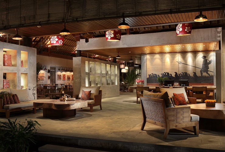 上品なアジアらしいインテリアのロビー