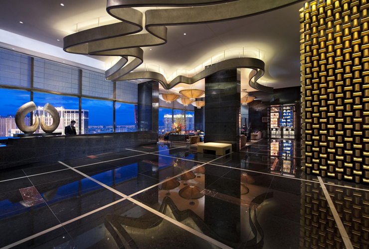 ラグジュアリーなスカイロビー