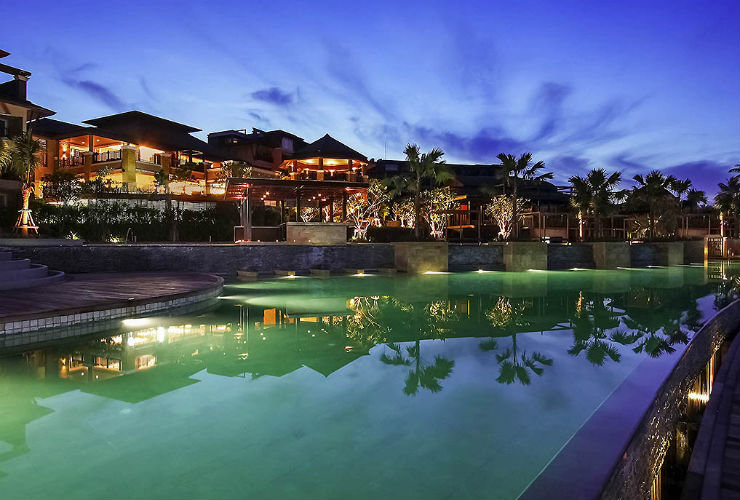 ホテルの夜の雰囲気。