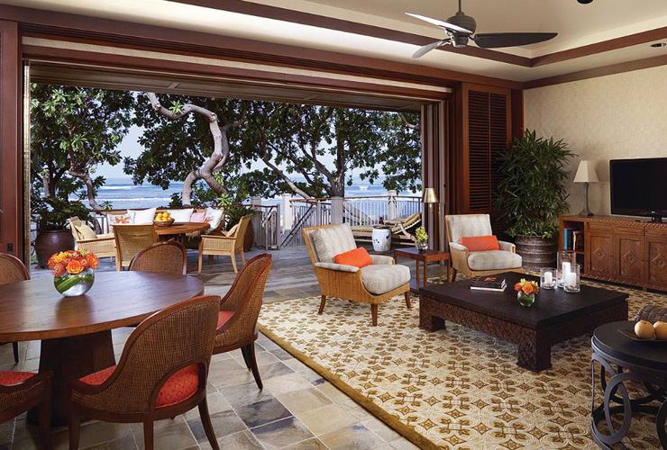 自然とうまく調和された開放的なリゾート