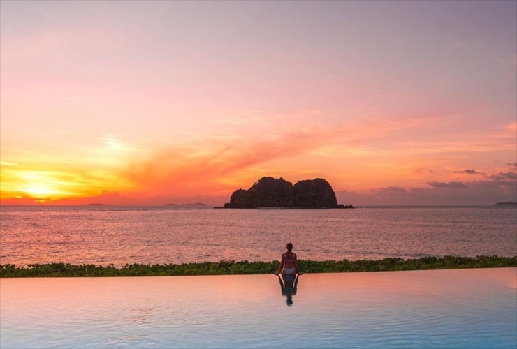 ザ ロックスバーからのサンセットの景色