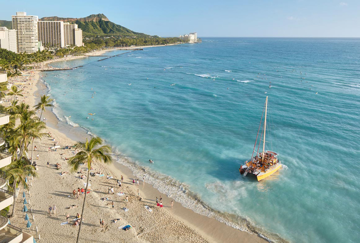 バルコニーから見えるダイヤモンドヘッド