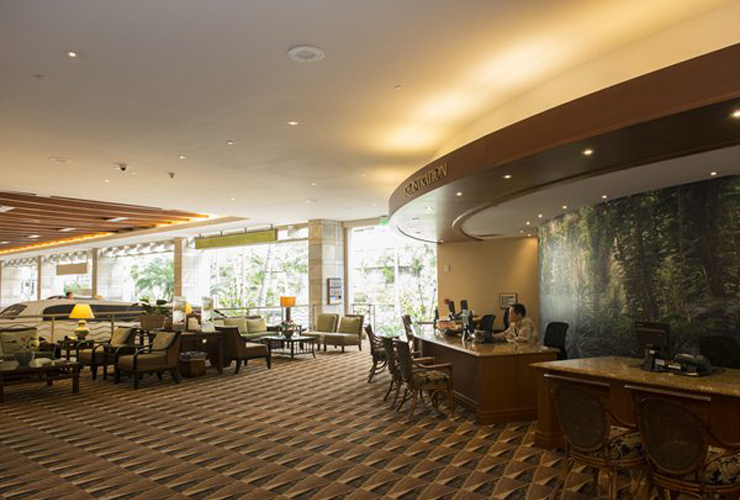 大型ホテルだけあり広々としたロビー