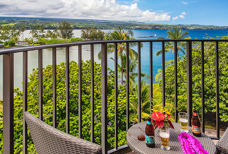 ヒロ湾から一望