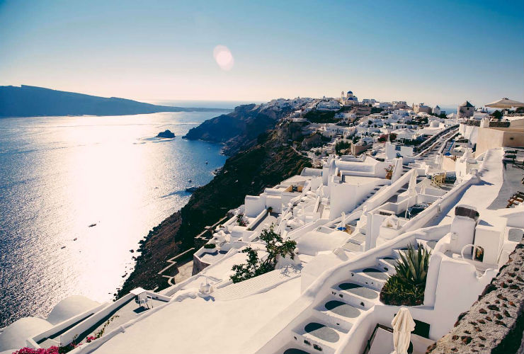サントリーニ島 📍Santorini, Greece サントリーニ島にも4日間🕊 崖の上にある