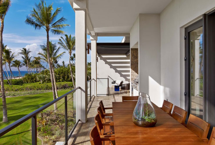 バルコニーからの眺めも開放感がいっぱい