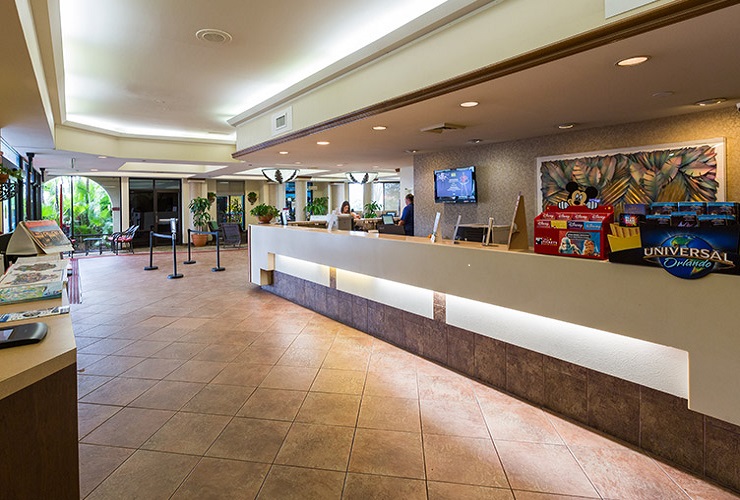 清潔感のあるロビー