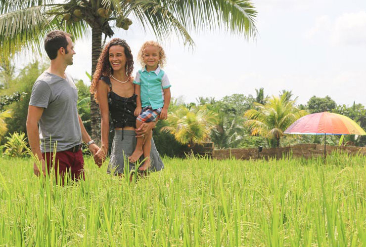 ライステラスでの散歩も楽しい