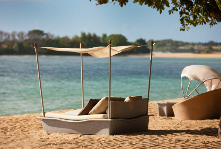 ドリームベッドが設置されるプラーベートビーチ