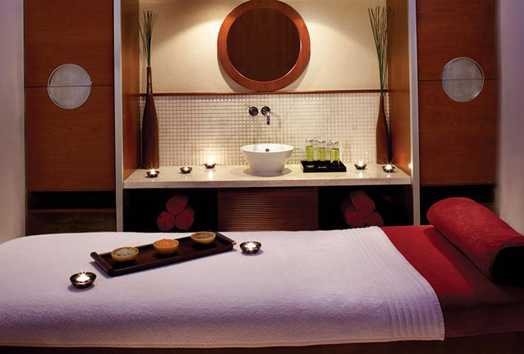 静かで落ち着いた空間のスパ施設