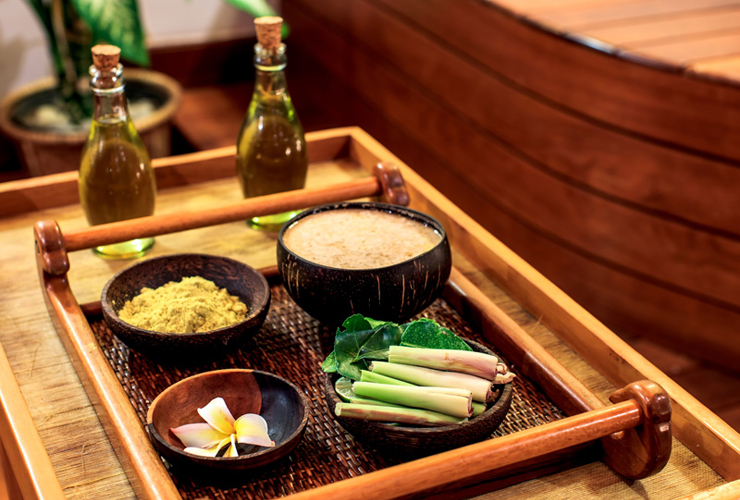 自然の素材を使用したディシニスパ