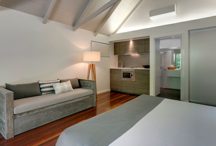 バンガロー内にはキチネット（簡易キッチン）を完備！