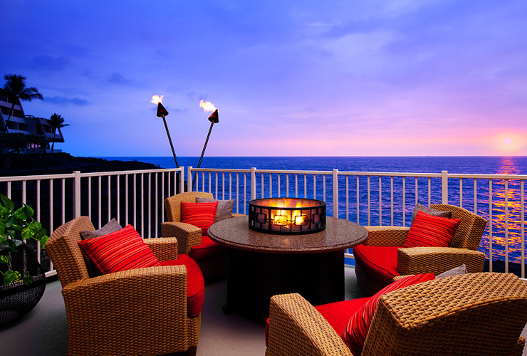 夕日でさらにロマンチックなひと時を