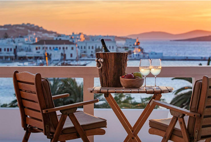 バルコニーからも夕日を楽しめます。