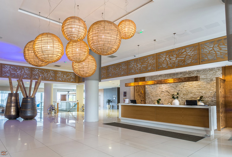 ナチュラルなデザインのインテリアのロビー