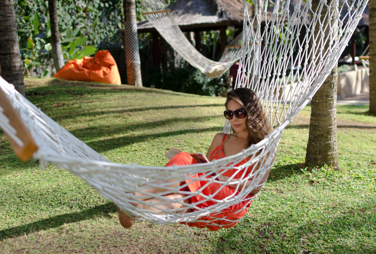 緑のガーデンの中でくつろげます