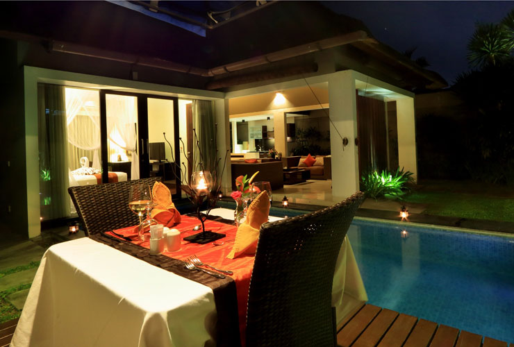 ヴィラでのプライベートなお食事