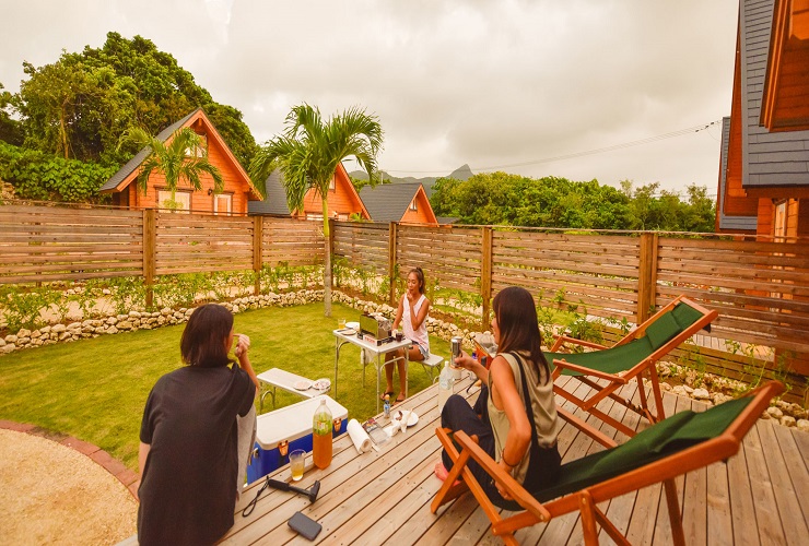 自然の中でのBBQは格別です