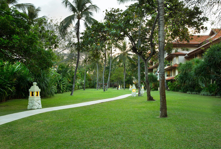 リゾート内のトロピカルガーデン