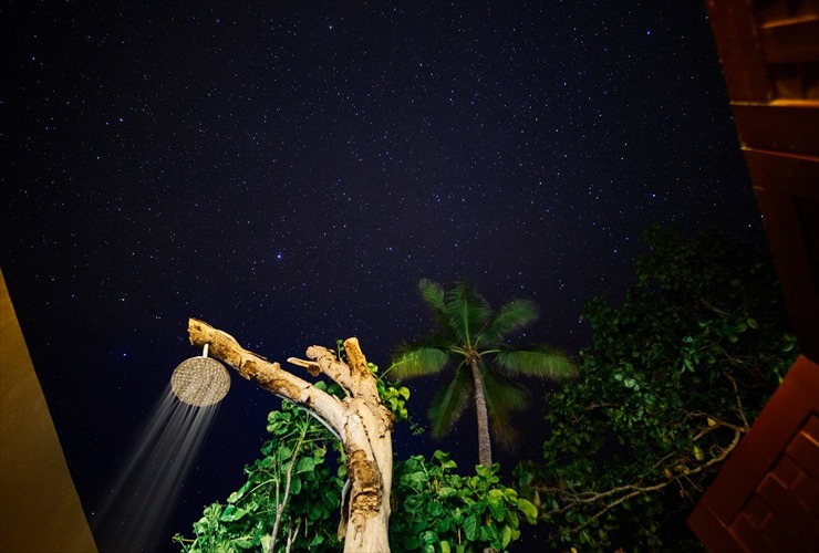 光のない静けさの中で、満天の星に包まれる夜