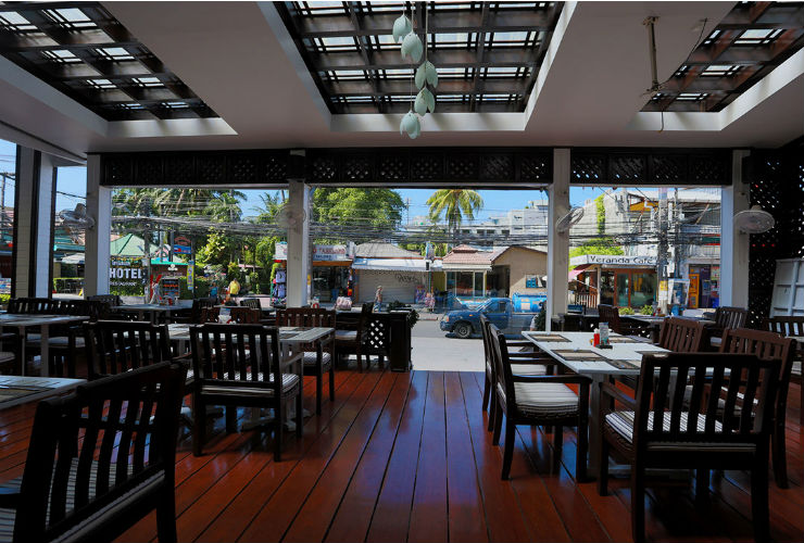 レストランから見える市内の様子