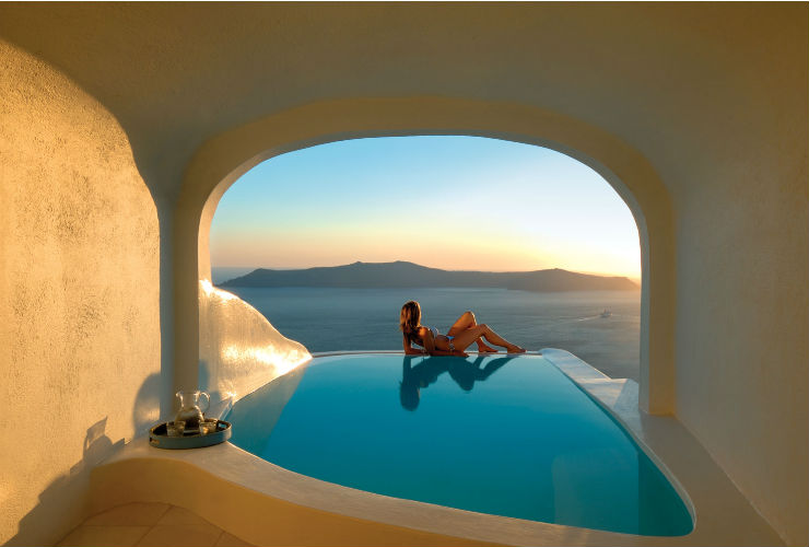 夢のような雰囲気のプライベートプールつきのお部屋も。