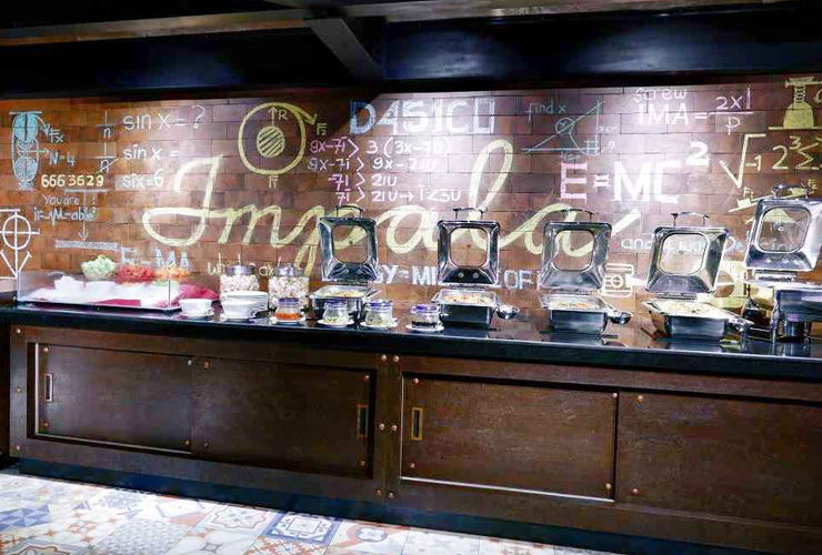 朝食ビュッフェの様子