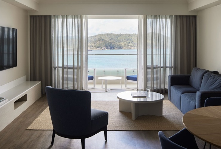 『コーラルシービュー』の客室からは世界自然遺産のグレートバリアリーフの海が眺められます