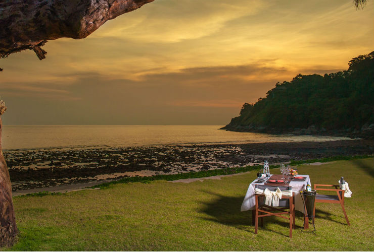 夕日がきれいな海岸。