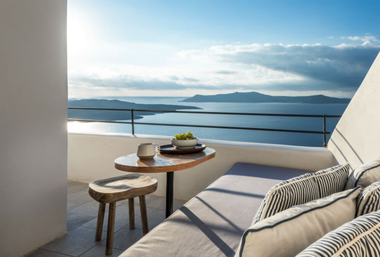 ザ スイートのバルコニーからのエーゲ海。