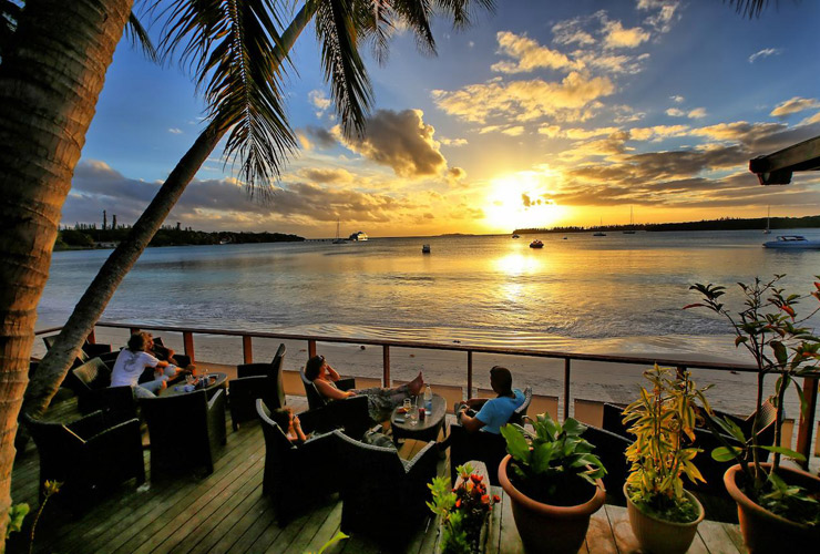 レストランからのサンセットの眺め