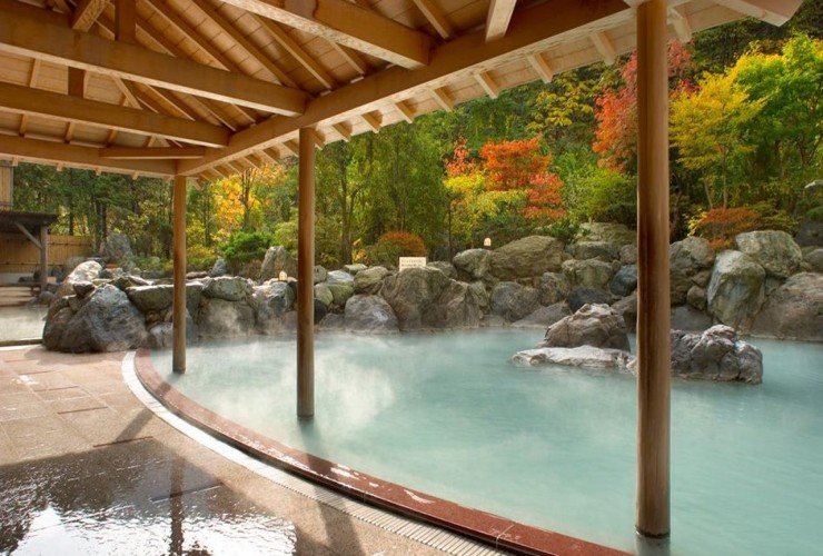 ホテルまほろば 効能豊かな4種類の泉質と31種の湯殿♪