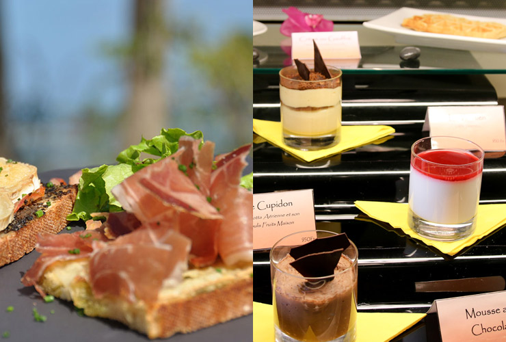 カフェではフレンチスタイルのスイーツや軽食も楽しめる