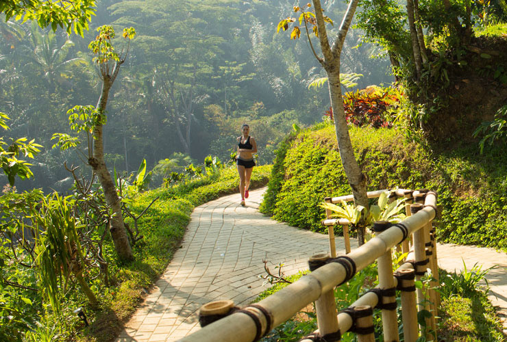 リゾート内のジョギングコース