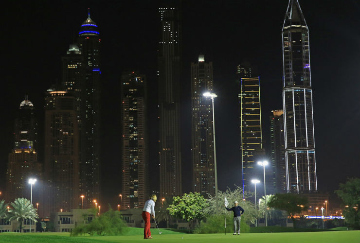 絶景の中でのゴルフレッスン