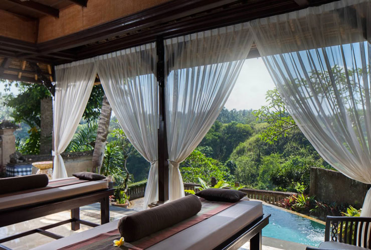 リゾート内のスパでリラックスタイム