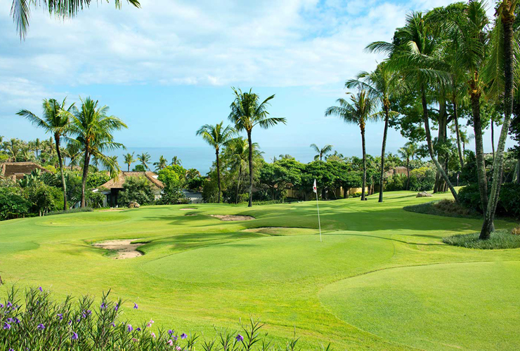 リゾート内のゴルフのパターコース