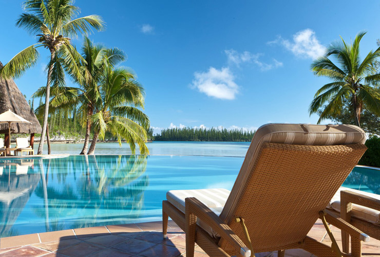 オーシャンビューのスイミングプール