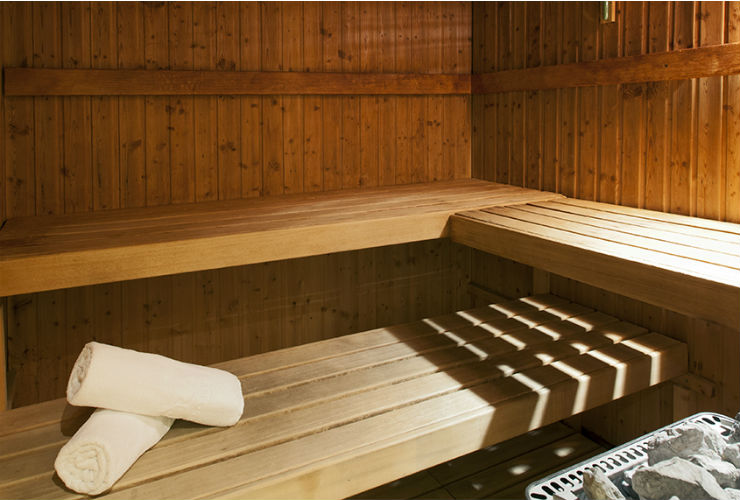 サウナもスパに併設しています。