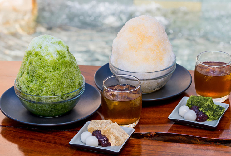 リゾート内の辻利で楽しめる和菓子やかき氷