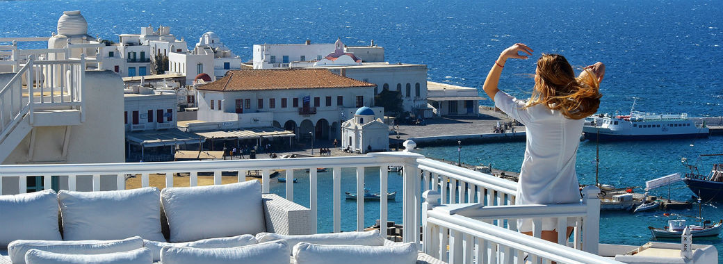 ミコノスの風景を満喫できます。