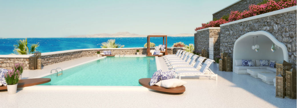 ホテルの目の前は、エーゲ海。