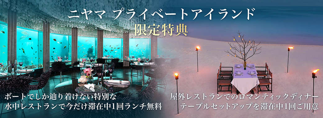 ニヤマ プライベート アイランド モルディブ空撮