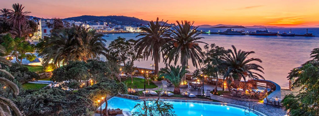 夕日がきれいなミコノス島