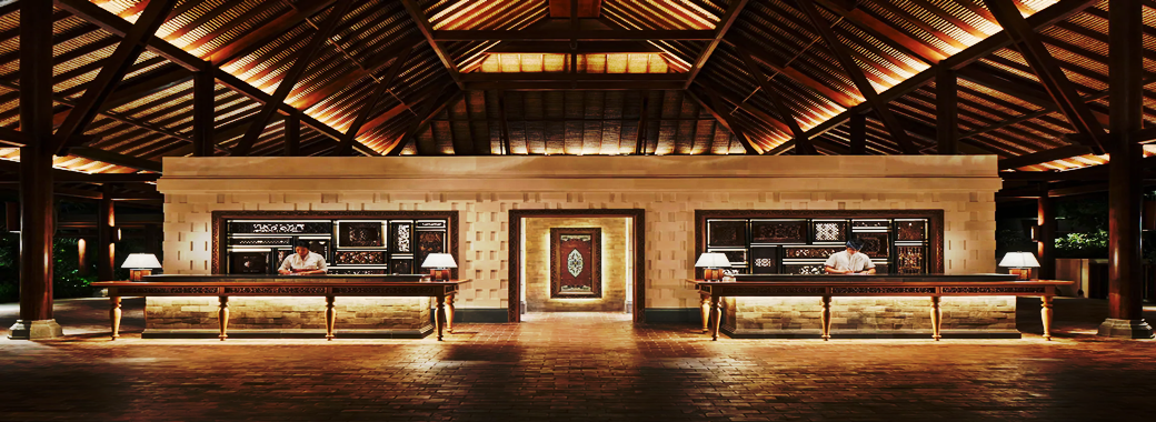 煌びやかなフロント