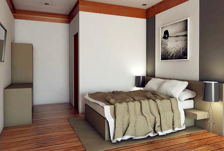 シンプルな室内